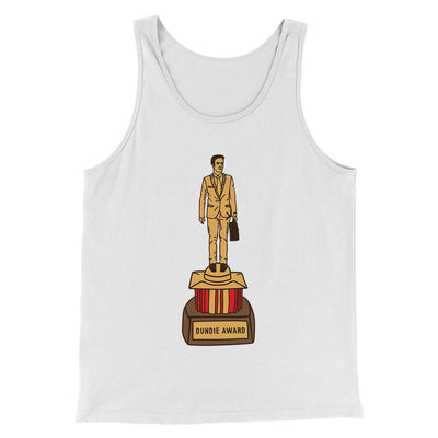 the Dundies Men/Unisex Tank Top White | Funny Shirt from Famous In Real Life