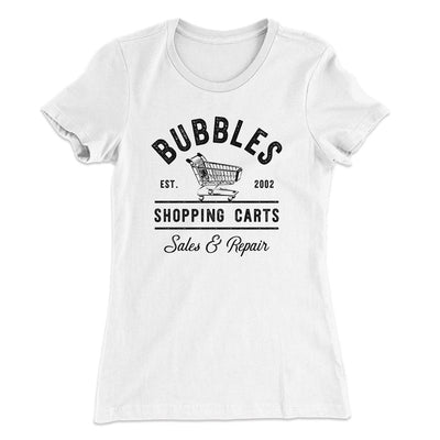 Bubbles Shopping Carts Women's T-Shirt White | Funny Shirt from Famous In Real Life