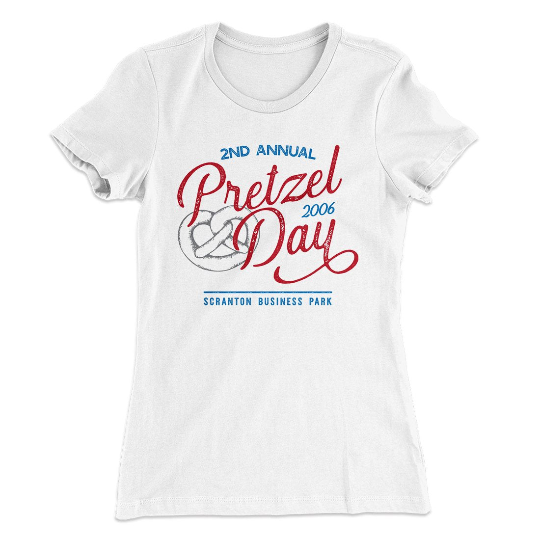 Pretzel Day Women's T-Shirt White | Funny Shirt from Famous In Real Life
