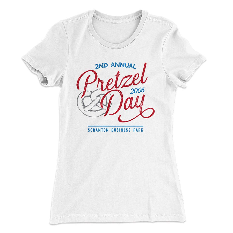 Pretzel Day Women's T-Shirt White | Funny Shirt from Famous In Real Life
