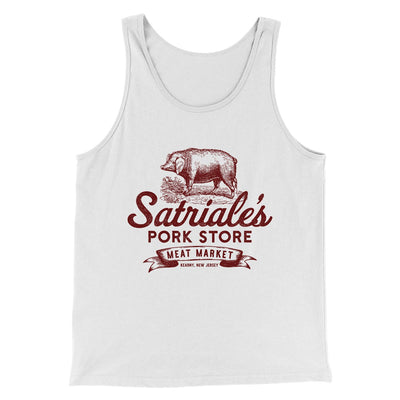 Satriale's Meat Market Men/Unisex Tank Top White | Funny Shirt from Famous In Real Life
