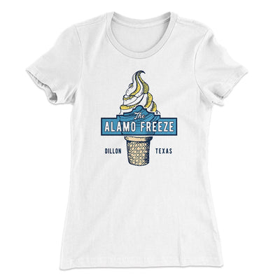 The Alamo Freeze Women's T-Shirt White | Funny Shirt from Famous In Real Life