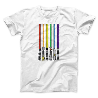 Lightsaber Color Rainbow Funny Movie Men/Unisex T-Shirt White | Funny Shirt from Famous In Real Life