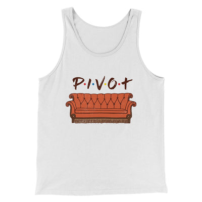 Pivot Men/Unisex Tank Top White | Funny Shirt from Famous In Real Life