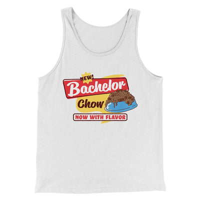 Bachelor Chow Men/Unisex Tank Top White | Funny Shirt from Famous In Real Life