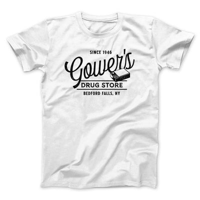 Gower's Drug Store Funny Movie Men/Unisex T-Shirt White | Funny Shirt from Famous In Real Life