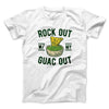 Rock Out With My Guac Out Men/Unisex T-Shirt White | Funny Shirt from Famous In Real Life