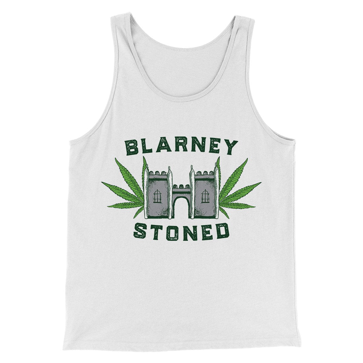 Blarney Stoned Men/Unisex Tank Top White | Funny Shirt from Famous In Real Life