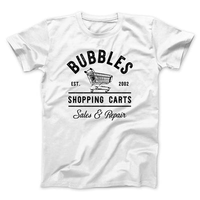 Bubbles Shopping Carts Men/Unisex T-Shirt White | Funny Shirt from Famous In Real Life