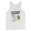 Give Pizza A Chance Men/Unisex Tank White | Funny Shirt from Famous In Real Life