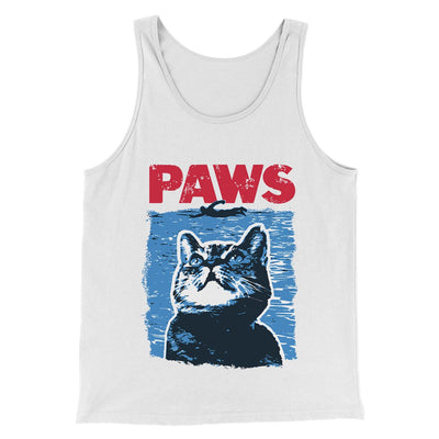 PAWS Funny Movie Men/Unisex Tank Top White | Funny Shirt from Famous In Real Life