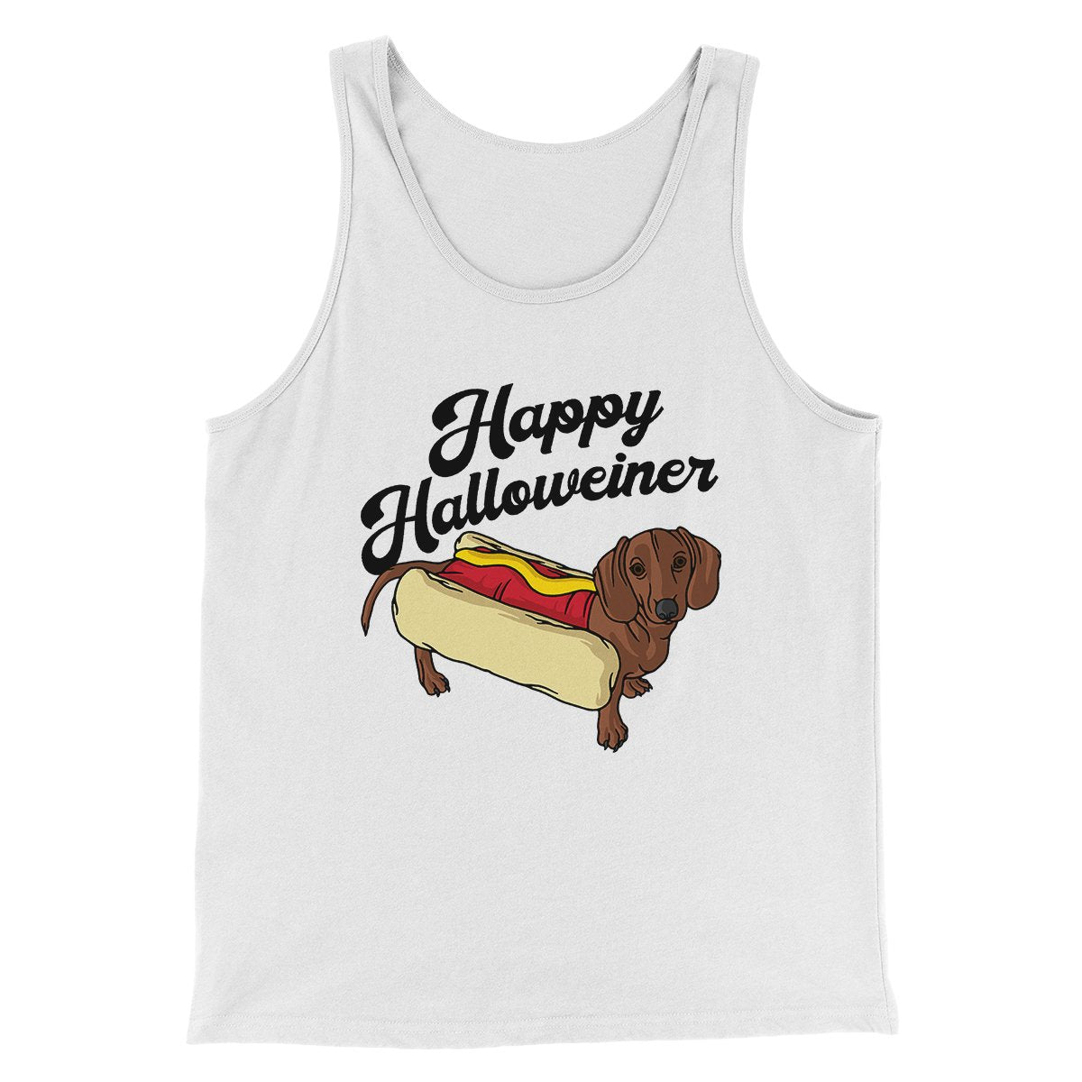 Happy Hallowiener Men/Unisex Tank Top | Funny Shirt from Famous In Real Life