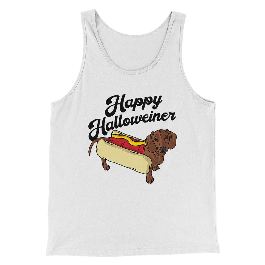 Happy Hallowiener Men/Unisex Tank Top | Funny Shirt from Famous In Real Life