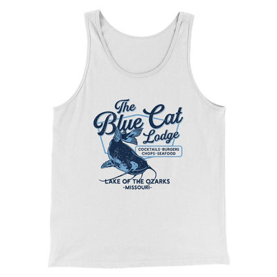 Blue Cat Lodge Funny Movie Men/Unisex Tank Top White | Funny Shirt from Famous In Real Life
