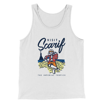 Visit Scarif Funny Movie Men/Unisex Tank Top White | Funny Shirt from Famous In Real Life