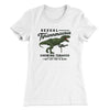 Sexual Tyrannosaurus Chewing Tobacco Women's T-Shirt White | Funny Shirt from Famous In Real Life