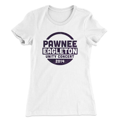 Pawnee Eagleton Unity Concert Women's T-Shirt White | Funny Shirt from Famous In Real Life