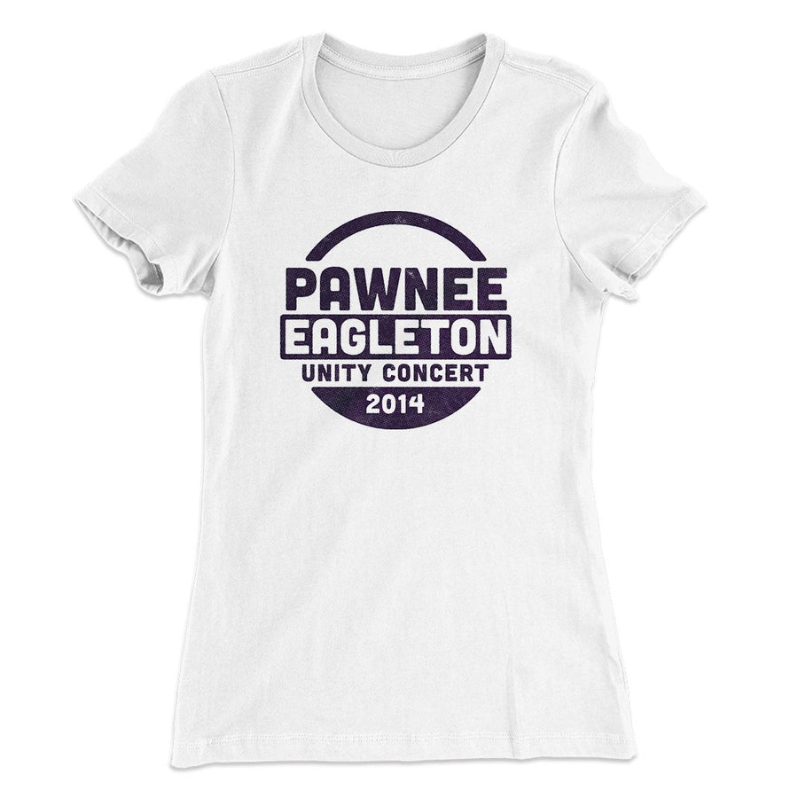 Pawnee Eagleton Unity Concert Women's T-Shirt White | Funny Shirt from Famous In Real Life
