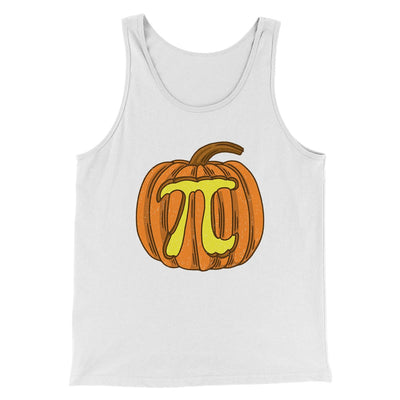 Pumpkin Pi Funny Thanksgiving Men/Unisex Tank Top White | Funny Shirt from Famous In Real Life