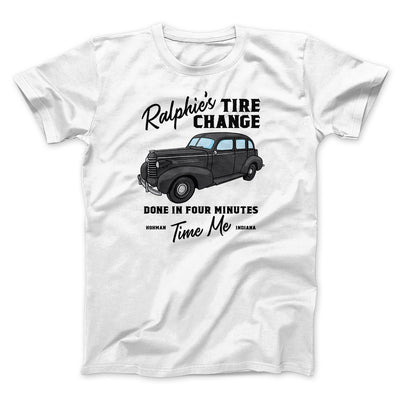 Ralphie's Tire Change Men/Unisex T-Shirt White | Funny Shirt from Famous In Real Life