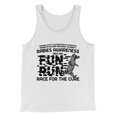 Rabies Awareness Fun Run Men/Unisex Tank Top White | Funny Shirt from Famous In Real Life