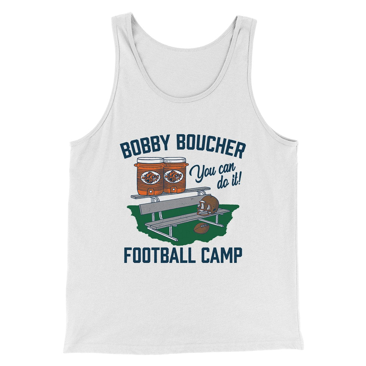 Bobby Boucher Football Camp Funny Movie Men/Unisex Tank Top White | Funny Shirt from Famous In Real Life
