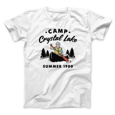 Camp Crystal Lake Funny Movie Men/Unisex T-Shirt White | Funny Shirt from Famous In Real Life