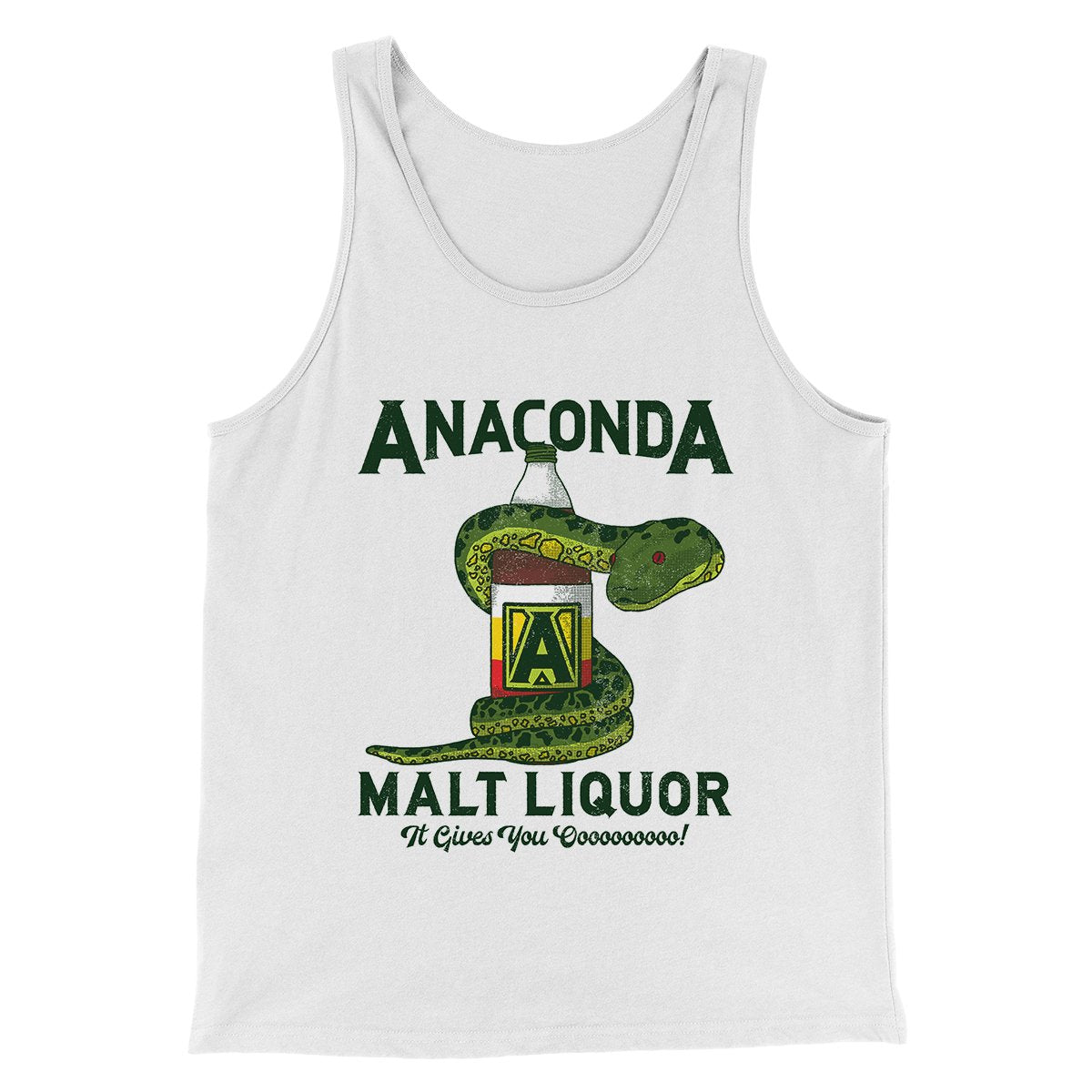 Anaconda Malt Liquor Funny Movie Men/Unisex Tank Top White | Funny Shirt from Famous In Real Life