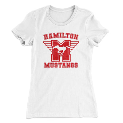 Hamilton Mustangs Women's T-Shirt White | Funny Shirt from Famous In Real Life