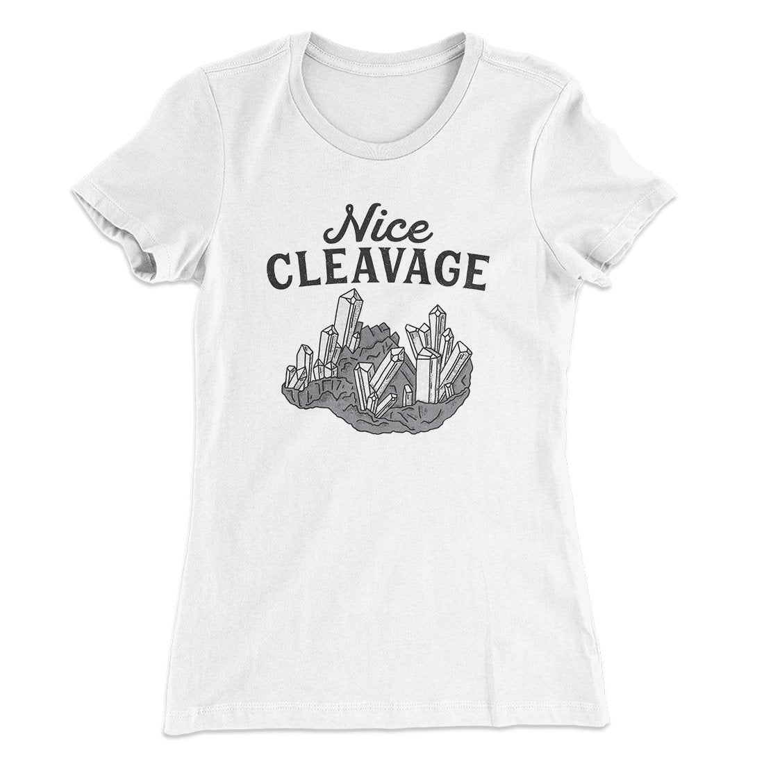 Nice Cleavage Women's T-Shirt White | Funny Shirt from Famous In Real Life