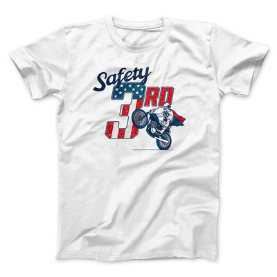 Safety 3rd Men/Unisex T-Shirt White | Funny Shirt from Famous In Real Life