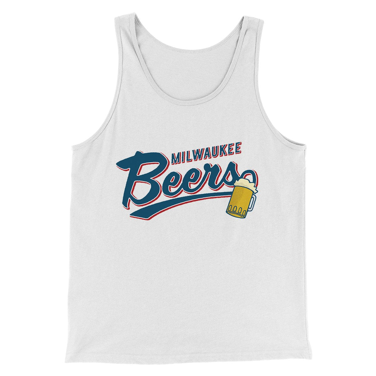 Milwaukee Beers Men/Unisex Tank Top White | Funny Shirt from Famous In Real Life