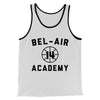 Bel-Air Academy Basketball Men/Unisex Tank Top White/Black | Funny Shirt from Famous In Real Life