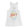 Big Head Joe's Women's Flowey Tank Top White | Funny Shirt from Famous In Real Life
