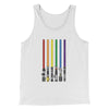 Lightsaber Color Rainbow Funny Movie Men/Unisex Tank Top White | Funny Shirt from Famous In Real Life