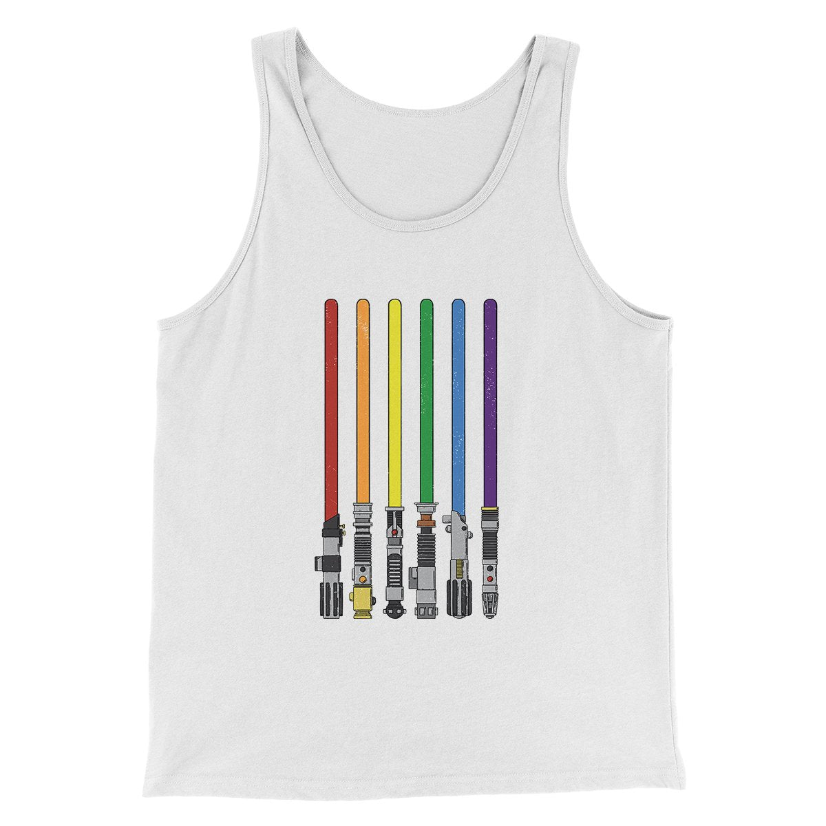 Lightsaber Color Rainbow Funny Movie Men/Unisex Tank Top | Funny Shirt from Famous In Real Life