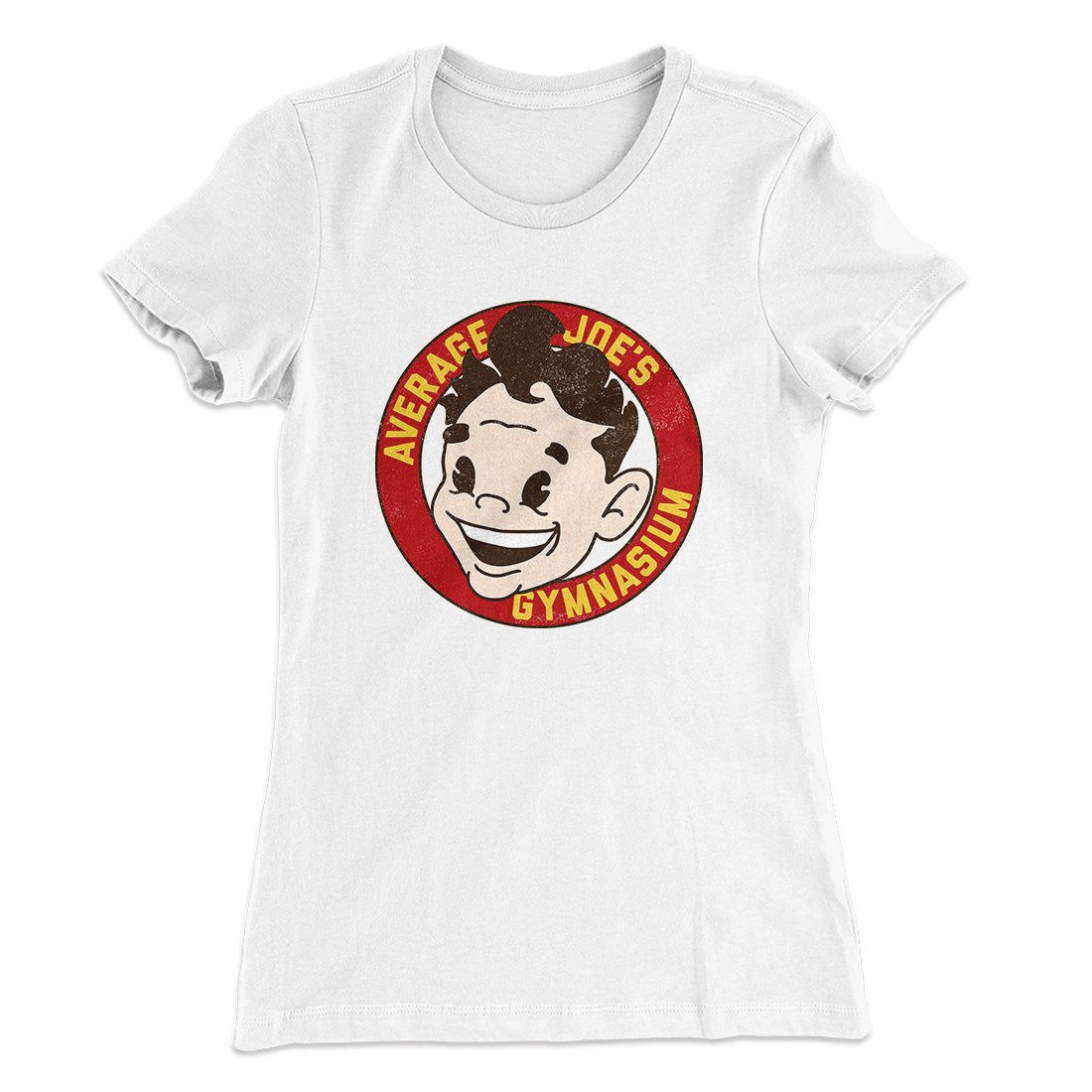 Average Joe's Gymnasium Women's T-Shirt White | Funny Shirt from Famous In Real Life