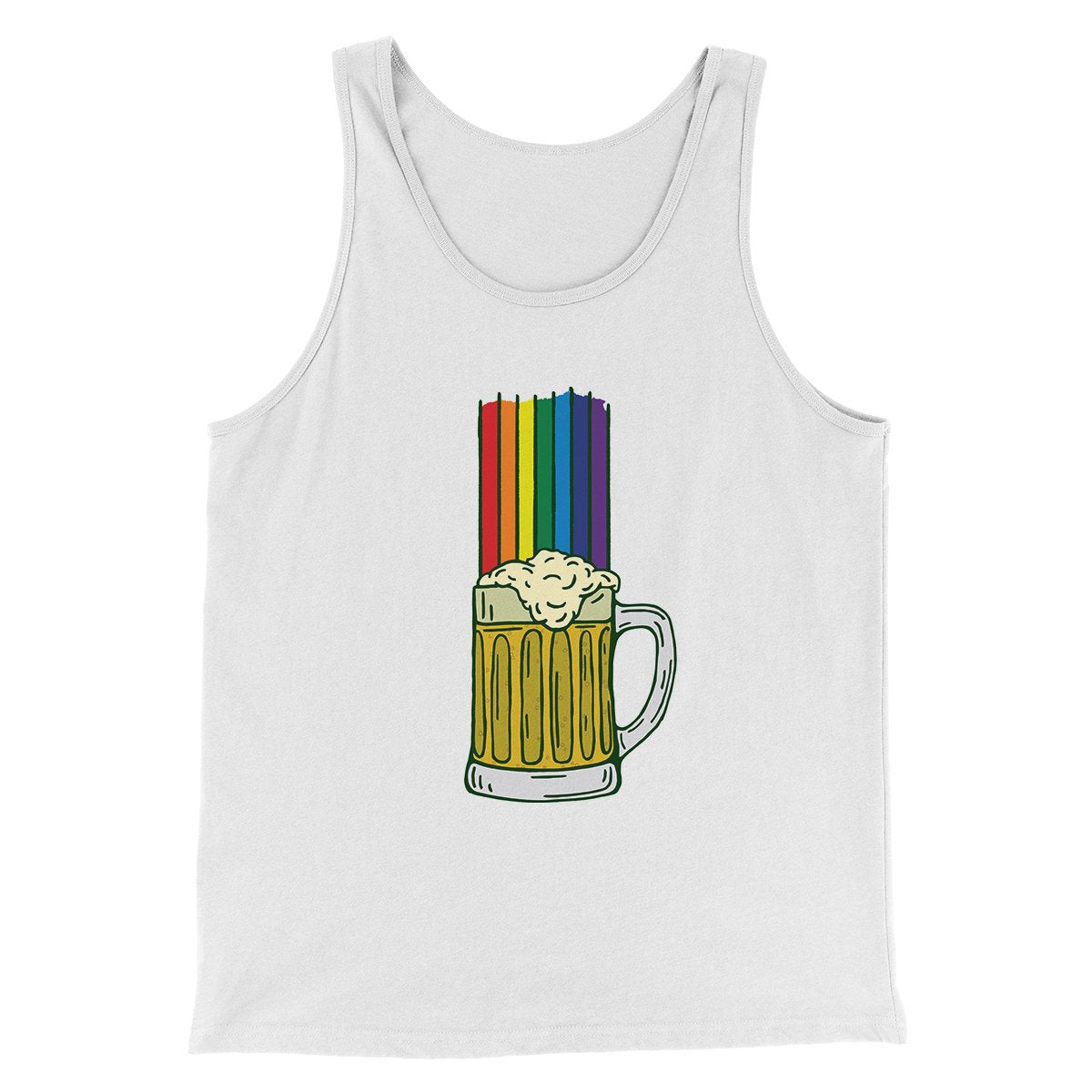 Beer Rainbow Men/Unisex Tank Top | Funny Shirt from Famous In Real Life