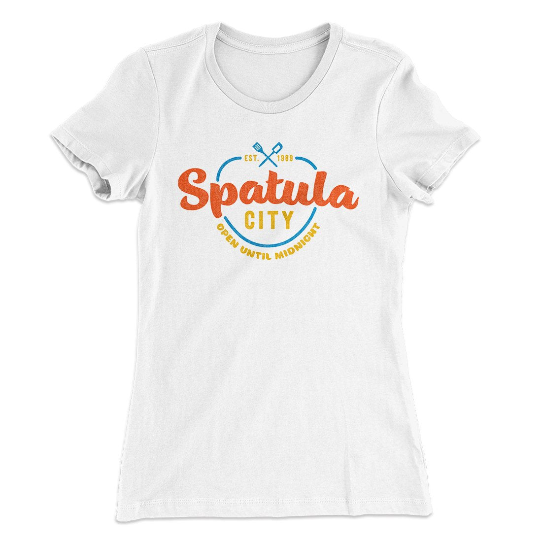 Spatula City Women's T-Shirt White | Funny Shirt from Famous In Real Life