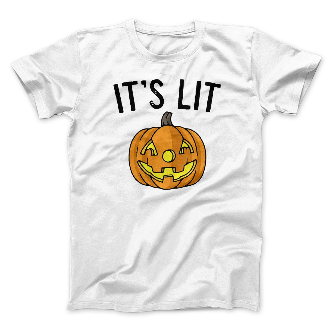 It's Lit Jack-O-Lantern Men/Unisex T-Shirt | Funny Shirt from Famous In Real Life
