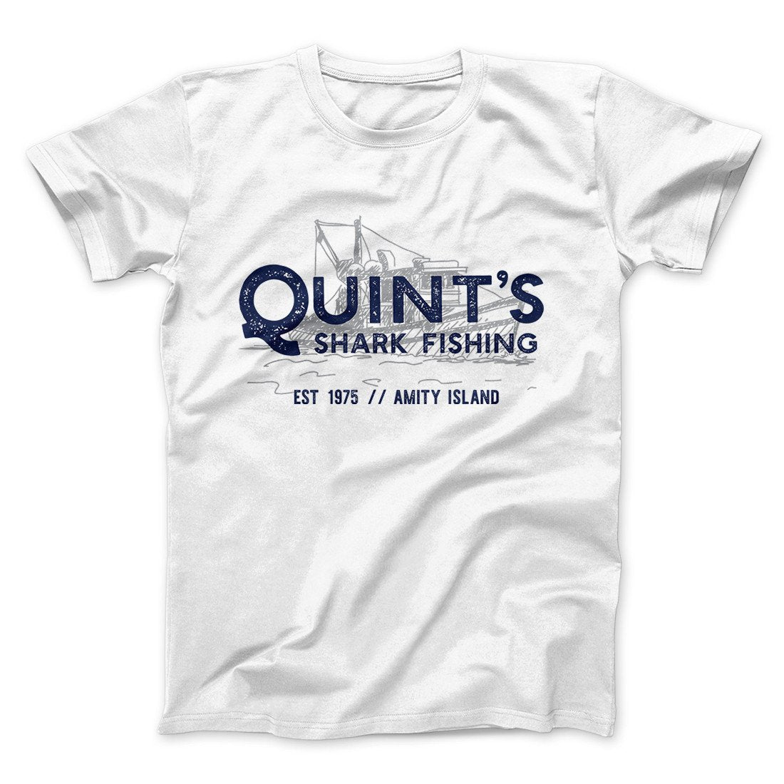 Quint's Shark Fishing Funny Movie Men/Unisex T-Shirt | Funny Shirt from Famous In Real Life