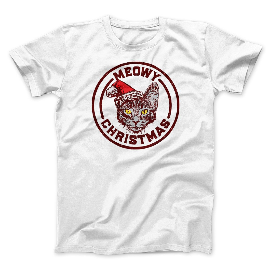 Meowy Christmas Men/Unisex T-Shirt | Funny Shirt from Famous In Real Life