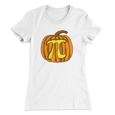 Pumpkin Pi Funny Thanksgiving Women's T-Shirt White | Funny Shirt from Famous In Real Life