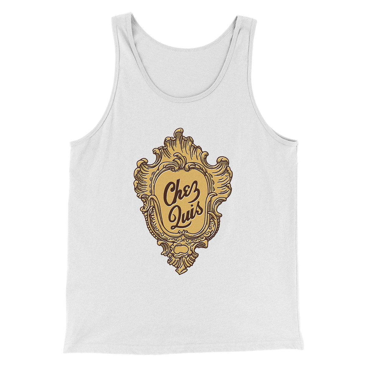 Chez Quis Funny Movie Men/Unisex Tank Top White | Funny Shirt from Famous In Real Life