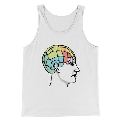 Phrenology Chart Men/Unisex Tank Top White | Funny Shirt from Famous In Real Life