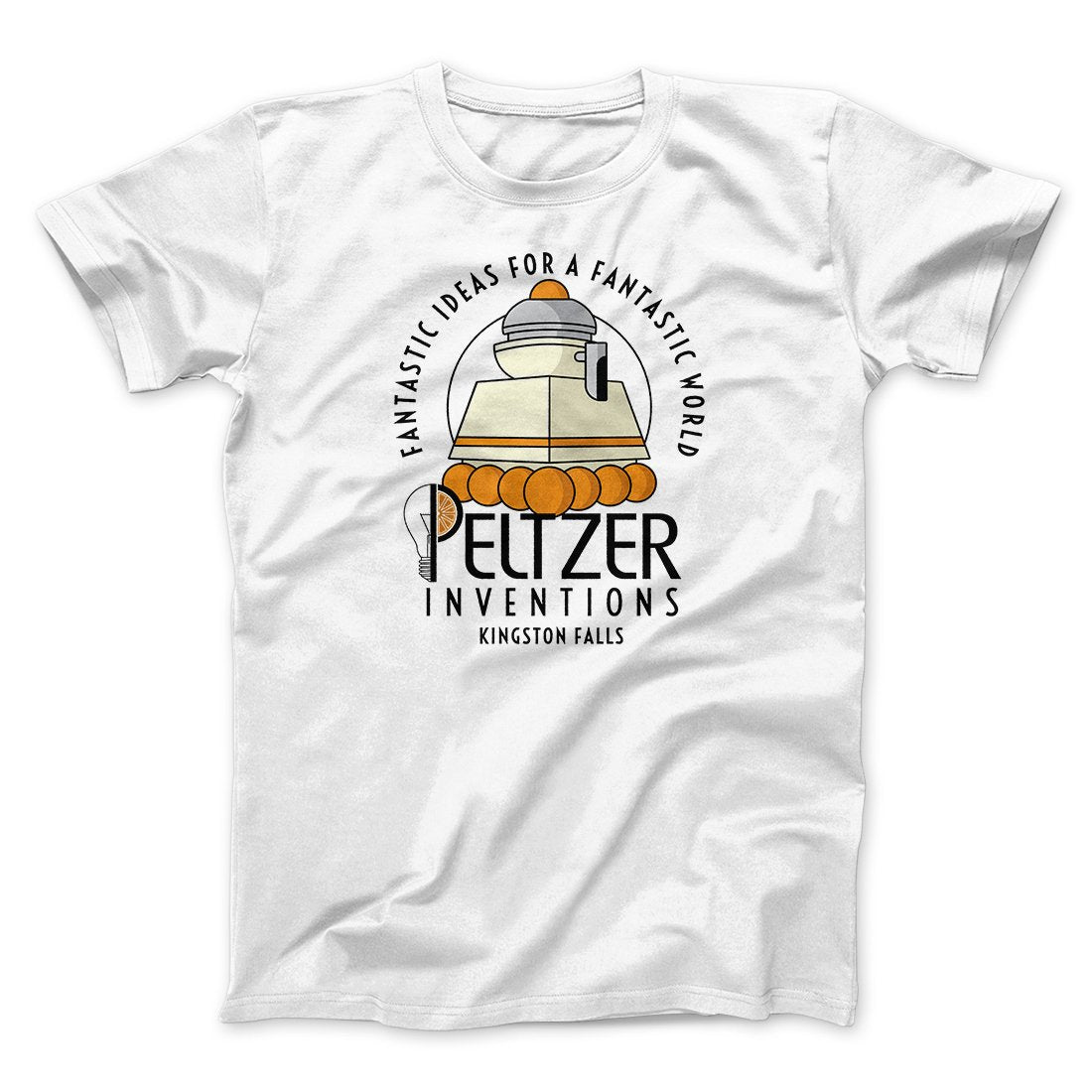 Peltzer Inventions Funny Movie Men/Unisex T-Shirt White | Funny Shirt from Famous In Real Life