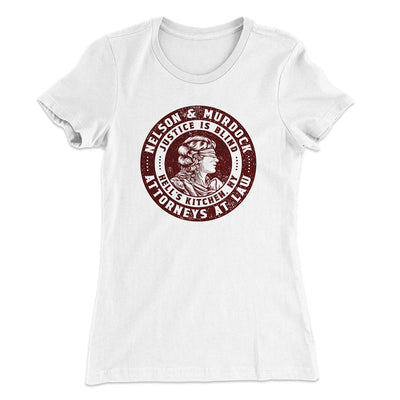 Nelson And Murdock Attorneys At Law Women's T-Shirt White | Funny Shirt from Famous In Real Life