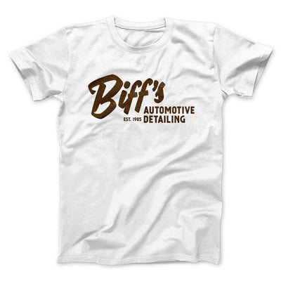Biff's Auto Detailing Funny Movie Men/Unisex T-Shirt White | Funny Shirt from Famous In Real Life
