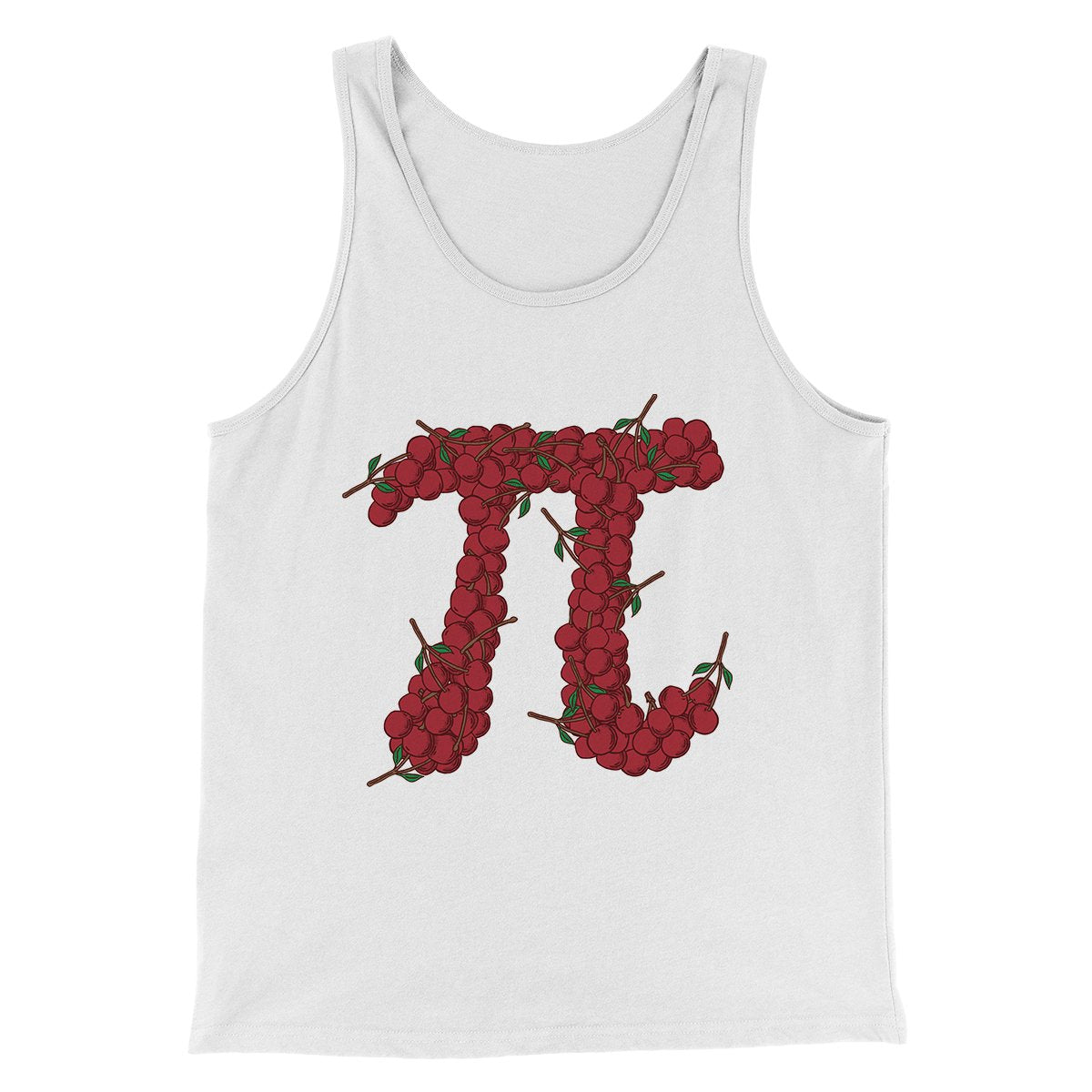 Cherry Pi Men/Unisex Tank Top White | Funny Shirt from Famous In Real Life