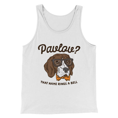 Pavlov's Dog Men/Unisex Tank Top White | Funny Shirt from Famous In Real Life